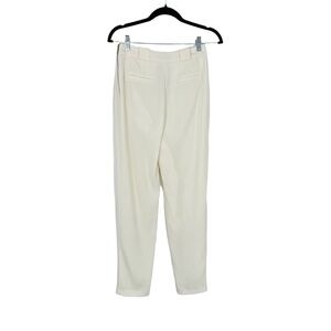 Coast Women's Ivory Pleated Slim Fit Tailored Minimalist Pants Size US4‎